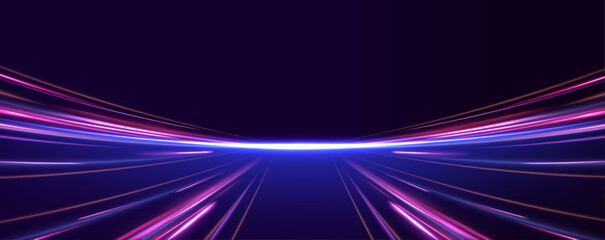 Purple glowing waves and speed lines evoke a sense of innovation in modern communication systems. These elements represent the future of high-speed internet and the growth of 6G wireless technology.