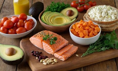 A Vibrant and Nutritious Display of Fresh Food for a Healthy Lifestyle