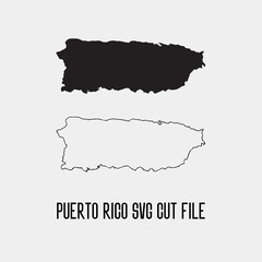 Puerto Rico EPS Vector Map Design