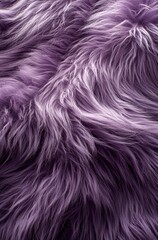 Naklejka premium A close-up of soft, textured purple faux fur, showcasing its fluffy and luxurious appearance.