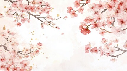 Chinese style ink wash flower painting