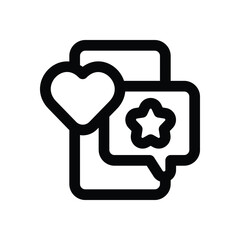 social media line icon. Clean and minimalist vector icon for websites, mobile apps, presentations, and logos. Fully scalable and customizable for any project.