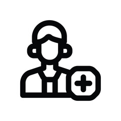 follower line icon. Clean and minimalist vector icon for websites, mobile apps, presentations, and logos. Fully scalable and customizable for any project.