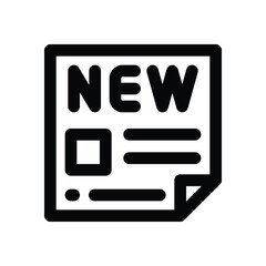 newspaper line icon. Clean and minimalist vector icon for websites, mobile apps, presentations, and logos. Fully scalable and customizable for any project.
