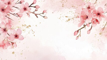 Chinese style ink wash flower painting