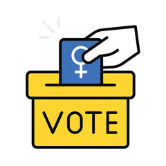 Vote  vector filled outline icon. EPS 10 file