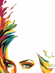 Obraz premium abstract colorful brush stroke pattern for decoration with blank area for insertion