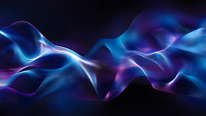 Futuristic Abstract 3D Waves – AI Digital Art.