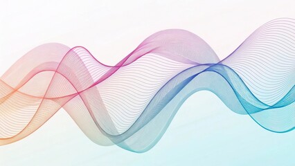 Calming Rhythms mental. A soothing abstract visualization featuring soft gradient colors and sound wave motifs for relaxation and meditation. Abstract calming visual.