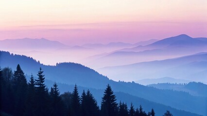 Obraz premium Calming Rhythms mental. A serene abstract image featuring soft gradients of blue and lavender for calming visual effects. Abstract calming visual.