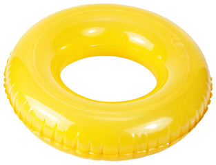 yellow inflatable ring isolated on white background