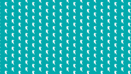 Seamless animal pattern design toucan cyan © SEEDPULSE