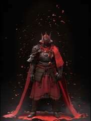 Naklejka premium Noble Knight with Katana Art