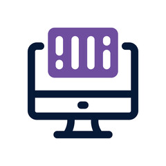 Fototapeta premium barcode dual tone icon. Sleek and modern vector icon for websites, mobile apps, marketing materials, and corporate design. Fully scalable and ready to use.