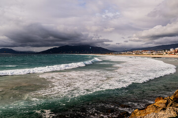 Viev to the Atlantic Ocean from the beach.