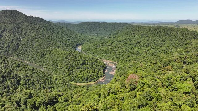 Aerial footage of Crawfords lookout Innisfail Queensland  Australia
