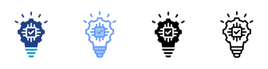 Innovation icon set multiple style collection