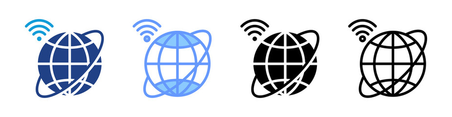 Internet icon set multiple style collection