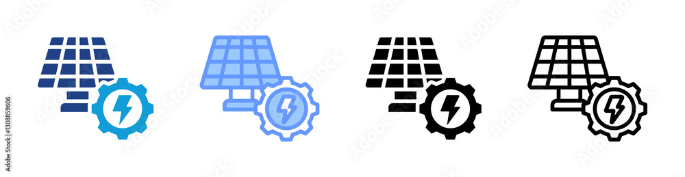 Poster Smart Grid icon set multiple style collection