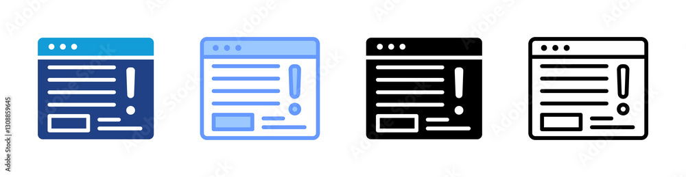 Poster Digital Information icon set multiple style collection
