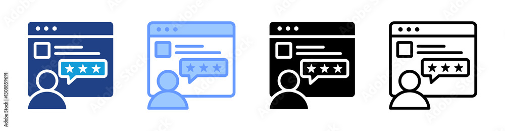 Poster User Experience icon set multiple style collection