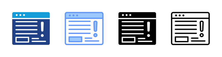 Digital Information icon set multiple style collection