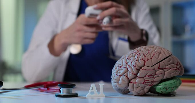 A medical professional conducts a thorough examination of AIs significant role in understanding the human brain