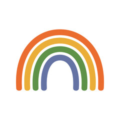 National Rainbow Day Vector Illustration | Colorful Rainbow, Solid Colors, No Gradients, T-Shirt, Sticker, Poster, Social Media, Print Cards & Animated GIF Design.Print ready eps