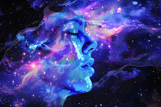 Cosmic Eternity: Spray Paint Technique Unveiling the Art of Space and Imagination