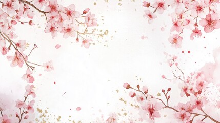 Obraz premium Chinese style ink wash flower painting