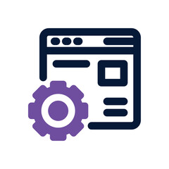 web management dual tone icon. Sleek and modern vector icon for websites, mobile apps, marketing materials, and corporate design. Fully scalable and ready to use.
