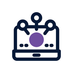 distribution dual tone icon. Sleek and modern vector icon for websites, mobile apps, marketing materials, and corporate design. Fully scalable and ready to use.