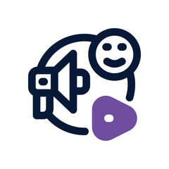 social media dual tone icon. Sleek and modern vector icon for websites, mobile apps, marketing materials, and corporate design. Fully scalable and ready to use.