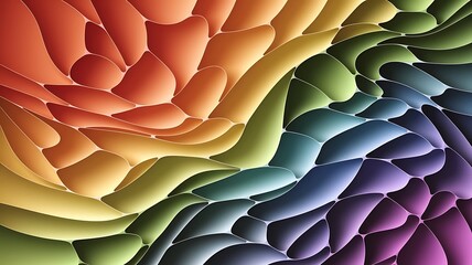 Fototapeta premium Rainbow colored paper cut arrange for beautiful background backdrop paper art rainbow paper fold and cut background with 3d effect vibrant colors vector illustration and design material element