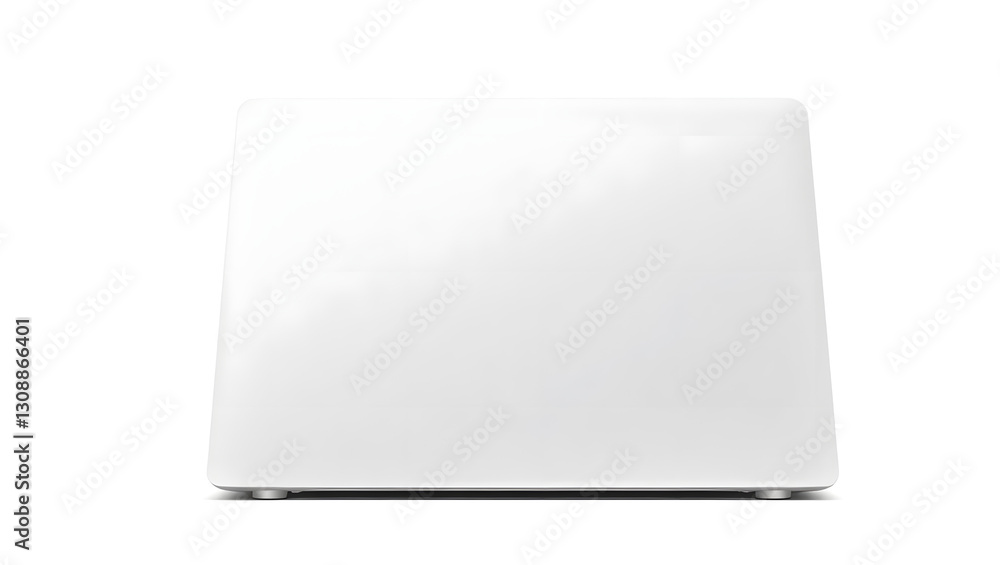 Poster a modern, minimalistic white computer router, perfect for high-speed internet access, isolated on th