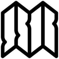 Map. Editable stroke vector icon.