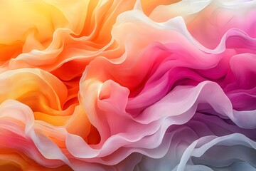 Obraz premium Vibrant Abstract Waves in Fluid Art Style for Creative Design Projects