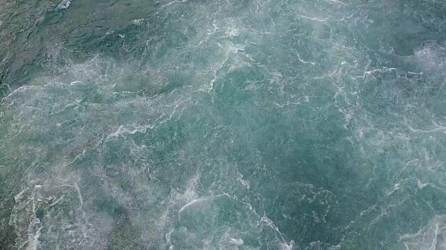 water flowing into the river
