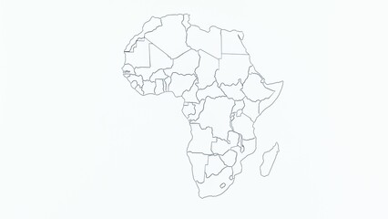 High-quality 3D animation of the African continent with a detailed map and realistic terrain. Perfect for geographic visualizations, educational projects, cartography, and digital mapping