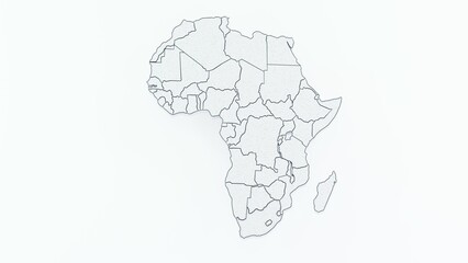 High-quality 3D animation of the African continent with a detailed map and realistic terrain. Perfect for geographic visualizations, educational projects, cartography, and digital mapping