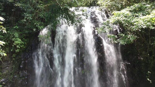 Aerial footage of Ellinjaa Falls Queensland Australi