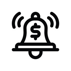 notification line icon. Clean and minimalist vector icon for websites, mobile apps, presentations, and logos. Fully scalable and customizable for any project.