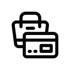 credit card line icon. Clean and minimalist vector icon for websites, mobile apps, presentations, and logos. Fully scalable and customizable for any project.