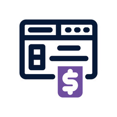 receipt dual tone icon. Sleek and modern vector icon for websites, mobile apps, marketing materials, and corporate design. Fully scalable and ready to use.