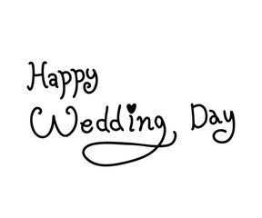 해피 웨딩 데이 캘리그라피(happy wedding day caligraphy)