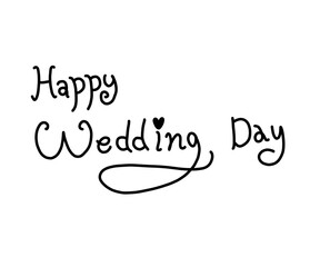 해피 웨딩 데이 캘리그라피(happy wedding day caligraphy)