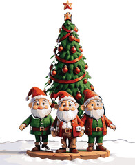 create a Christmas, vector art color with white background. 