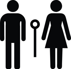 Toilet sign. male and female restroom. Vector