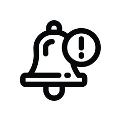 notification line icon. Clean and minimalist vector icon for websites, mobile apps, presentations, and logos. Fully scalable and customizable for any project.