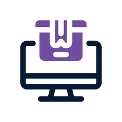 computer dual tone icon. Sleek and modern vector icon for websites, mobile apps, marketing materials, and corporate design. Fully scalable and ready to use.